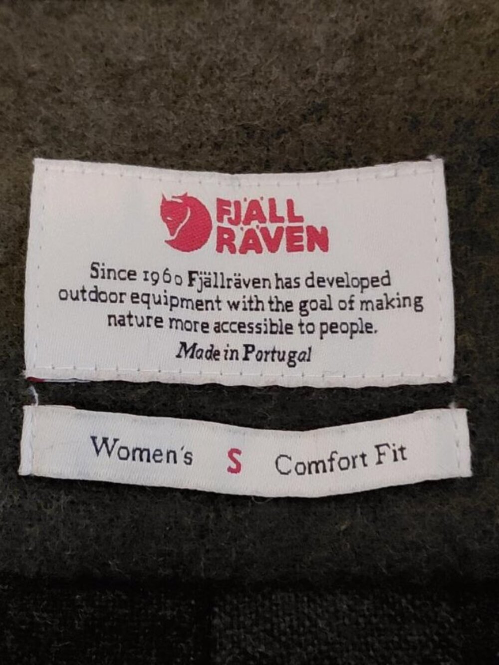Fjallraven Buffalo Plaid/Moss Charcoal Wool Blend Snap Canada Shirt- - Picture 2 of 5